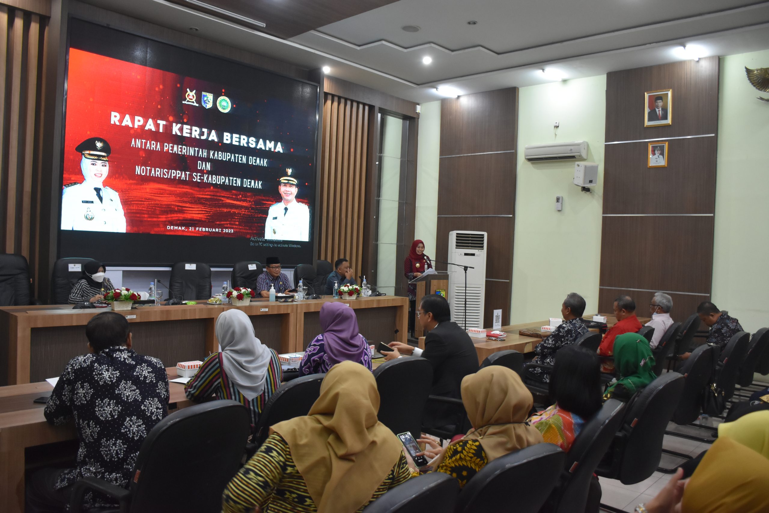 Bupati Demak Membuka Rapat Kerja Bersama Notaris Ppat Se Kabupaten